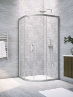 Душевой уголок Vegas Glass ZS Novo 90 07 01 профиль матовый хром, стекло прозрачное