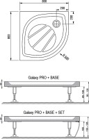 Поддон для душа Ravak Galaxy Pro Elipso Pro-80 с сифоном