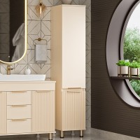 Шкаф пенал для ванной Brevita Enfida 35 R бежевый
