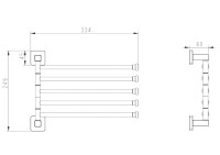 Держатель для полотенец Fashun A26 A2615 глянцевый хром