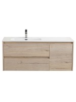 Тумба с раковиной BelBagno Kraft L, 100 2 ящика, дверца, rovere galifax bianco