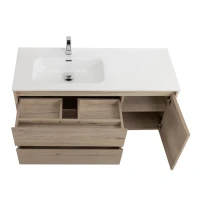 Тумба с раковиной BelBagno Kraft L, 100 2 ящика, дверца, rovere galifax bianco