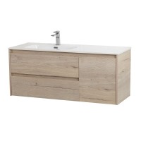 Тумба с раковиной BelBagno Kraft L, 100 2 ящика, дверца, rovere galifax bianco