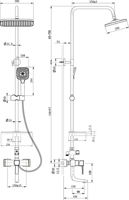 Душевая стойка Lemark Evitta LM0562C