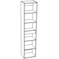Шкаф-пенал для ванной Corozo Теона 35 подвесной, белый