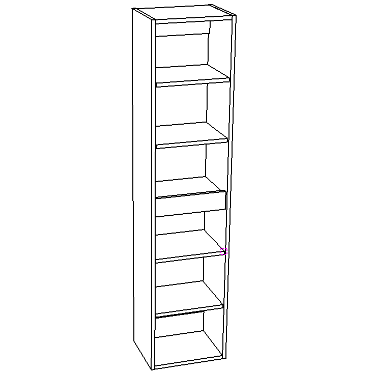 Шкаф-пенал для ванной Corozo Теона 35 подвесной, белый