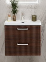 Мебель для ванной комнаты BelBagno Due 50 ручки белые, noce