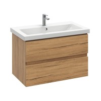 Тумба с раковиной SanStar Lavanti 70 подвесная, дуб вотан, раковина Como