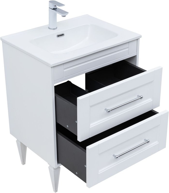 Тумба под раковину без столешницы Aquanet Бостон new 60 белый сатин