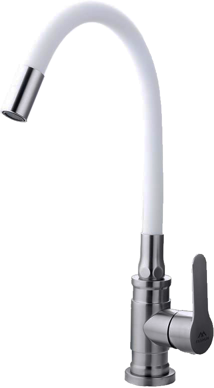 Смеситель для кухни Fashun A54401-8 сатин, белый