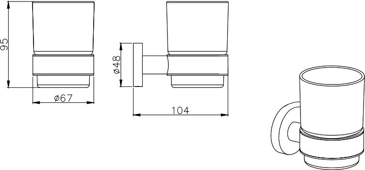 Набор Стакан AQUATEK Вега AQ4004MB + Дозатор AQ4005MB