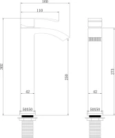 Смеситель для раковины Abber Wasserfall AF8611 хром