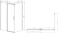 Душевой уголок Vincea Dice VSR-4D1013CLB 130х100 см, профиль черный