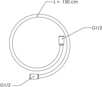 Душевой шланг Remer SS332CN150