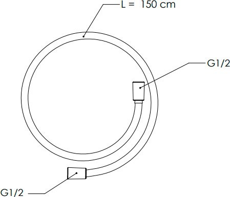 Душевой шланг Remer SS332CN150