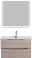 Тумба под раковину BelBagno Marino-cer-mini 80 подвесная, rovere grigio