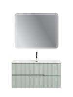 Мебель для ванной комнаты Cezares Duet-n 100 подвесная, 2 ящика, жемчужная зеленая