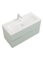 Мебель для ванной комнаты Cezares Duet-n 100 подвесная, 2 ящика, жемчужная зеленая