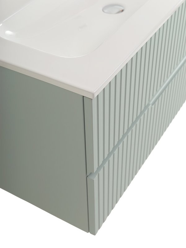 Мебель для ванной комнаты Cezares Duet-n 100 подвесная, 2 ящика, жемчужная зеленая