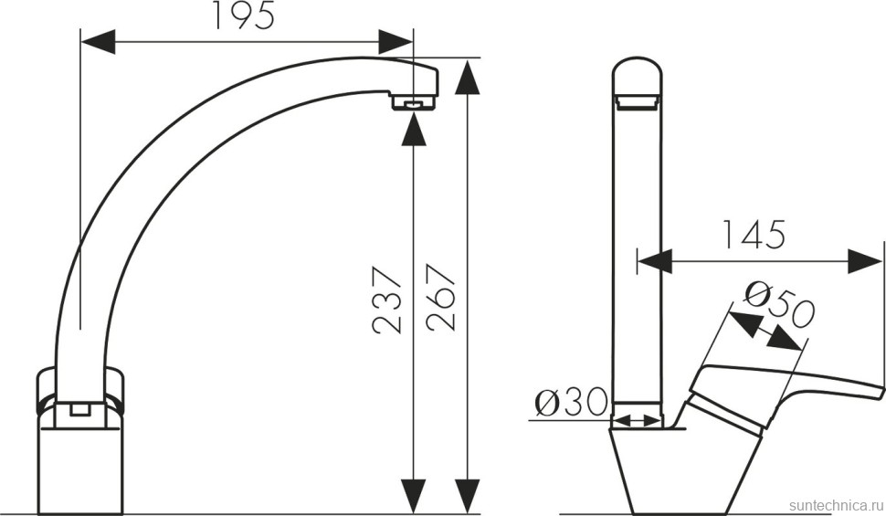 Смеситель для кухни Kaiser County 55244-11 бежевый мрамор