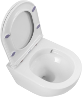 Комплект Унитаз подвесной BelBagno Sfera-r BB046CH-TOR безободковый + Крышка BB870SC с микролифтом + Инсталляция Geberit Duofix Delta 458.163.21.1 с кнопкой смыва, хром + Звукоизоляция