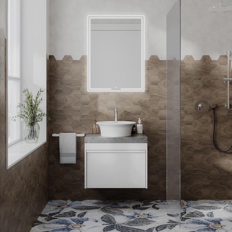 Зеркало KERAMA MARAZZI Mio 60 белое, с подсветкой