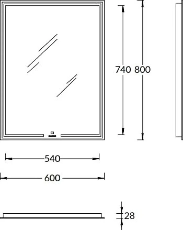Зеркало KERAMA MARAZZI Mio 60 белое, с подсветкой