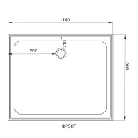 Душевая кабина DTO D D119 профиль хром, стекло матовое