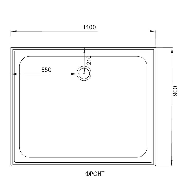 Душевая кабина DTO D D119 профиль хром, стекло матовое