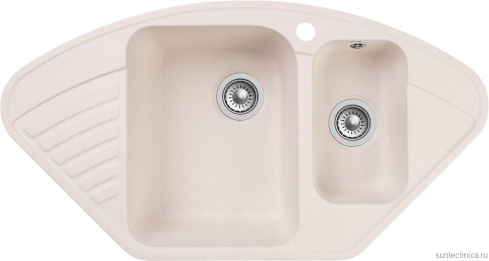 Комплект Мойка GranFest Quarz Z 14 белая + Смеситель MEGA Mega