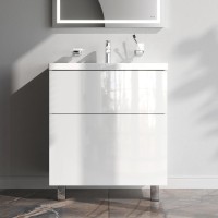 Тумба с раковиной AM.PM Gem 75 белый глянец, с 2 ящиками