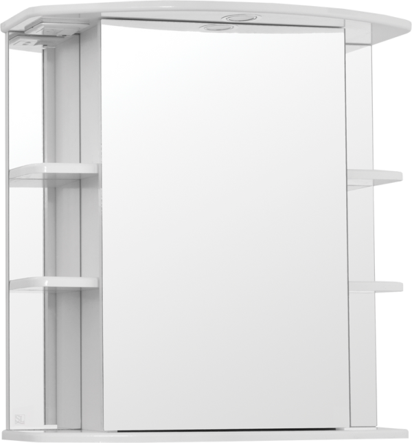 Зеркало-шкаф Style Line Эко Стандарт Лира С 70 белое, с подсветкой