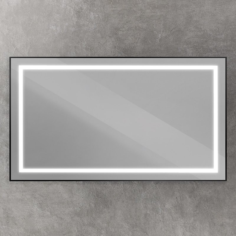 Зеркало BelBagno Kraft 140x80 с подсветкой, черное