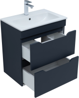 Тумба под раковину без столешницы Aquanet Практика 60 2 ящика, маренго