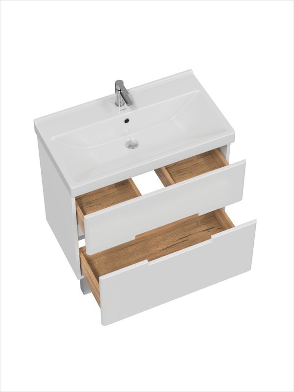 Тумба с раковиной SanStar Ориана 80 напольная, раковина Sanita luxe Fest 80