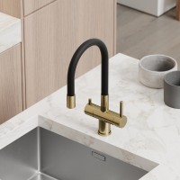 Смеситель для кухни Sancos Lucia SC4004BG с гибким изливом, брашированное золото