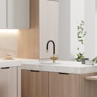 Смеситель для кухни Sancos Lucia SC4004BG с гибким изливом, брашированное золото