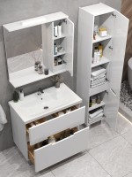 Мебель для ванной комнаты SanStar Ориана 80 напольная, раковина Cersanit Moduo 80