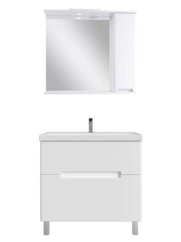 Мебель для ванной комнаты SanStar Ориана 80 напольная, раковина Cersanit Moduo 80