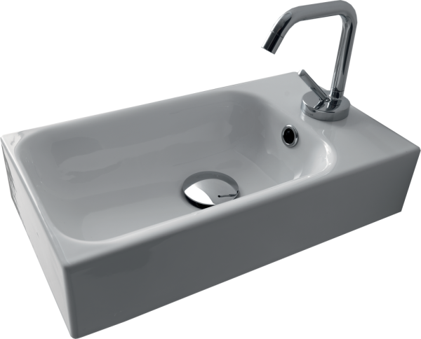 Раковина маленькая в туалет Kerasan Cento 45 см, отверстие справа