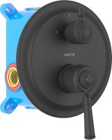 Встраиваемый смеситель для душа и ванны AQUATEK Классик AQ1546MB С ВНУТРЕННЕЙ ЧАСТЬЮ, матовый черный