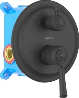 Встраиваемый смеситель для душа и ванны AQUATEK Классик AQ1546MB С ВНУТРЕННЕЙ ЧАСТЬЮ, матовый черный