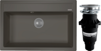 Комплект Мойка Florentina Липси 770 антрацит + Измельчитель Bone Crusher BC 810-SL Slim Line