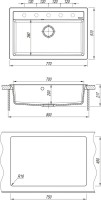 Комплект Мойка Florentina Липси 770 антрацит + Измельчитель Bone Crusher BC 810-SL Slim Line