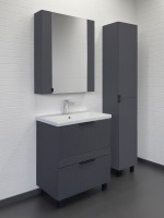 Мебель для ванной комнаты Comforty Лима 70Н2 напольная, антрацит