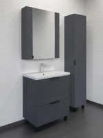 Мебель для ванной комнаты Comforty Лима 70Н2 напольная, антрацит