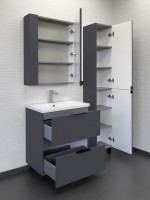 Мебель для ванной комнаты Comforty Лима 70Н2 напольная, антрацит