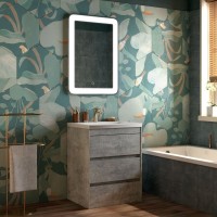 Мебель для ванной комнаты Art&Max Family 60, напольная, Cemento Veneto