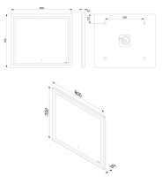 Мебель для ванной комнаты AM.PM Gem 75 черная матовая, подвесная, с 2 ящиками