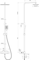 Душевая стойка Wonzon & Woghand WW-88739901-BGM темный графит Душевая стойка Wonzon & Woghand WW-88739901-BGM темный графит